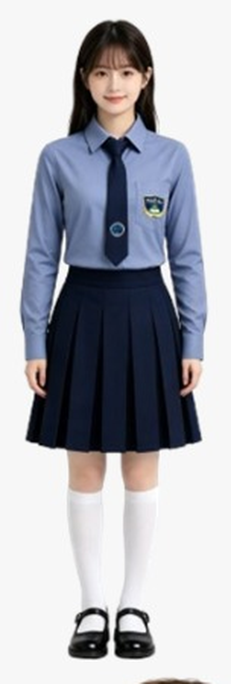 Uniforme formal alumna frente — uniforme oficial IEP Nova Excellence